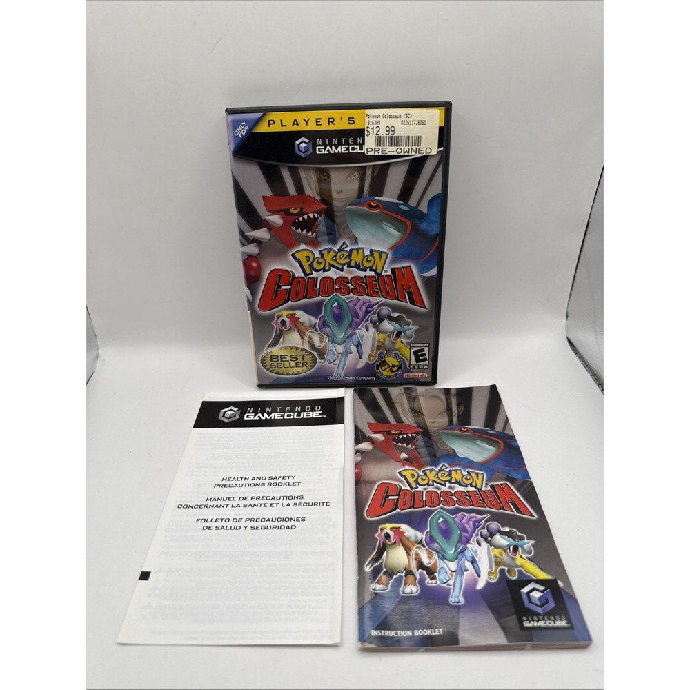 Pokemon Colosseum GameCube Complete CIB with All Inserts Good Disc Tested